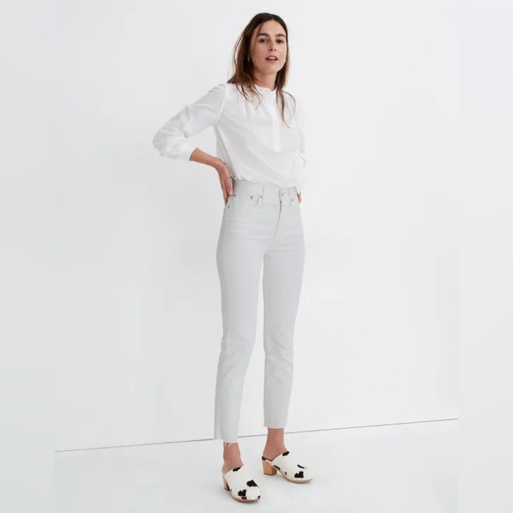 Madewell White Classic Straight Jeans